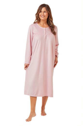 Super Soft Shimmer Fleece Plain Nightdress