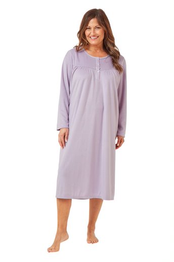 Super Soft Shimmer Fleece Plain Nightdress