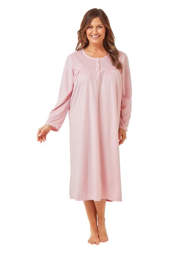 Super Soft Shimmer Fleece Plain Nightdress