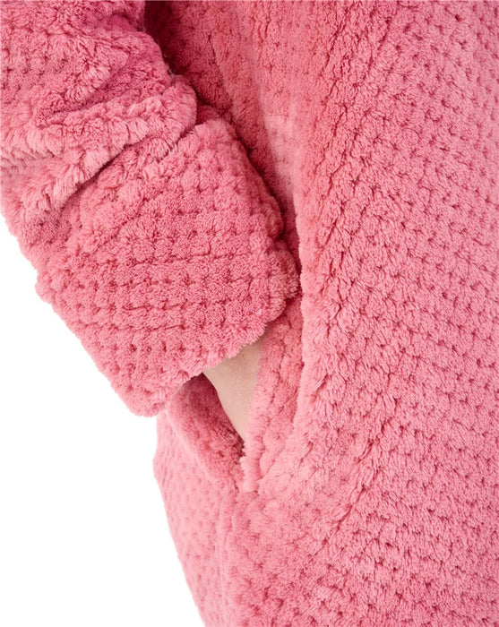 Slenderella Ladies Supersoft Fleece Button Front Chevron Pattern Dress —  Sandras-Online